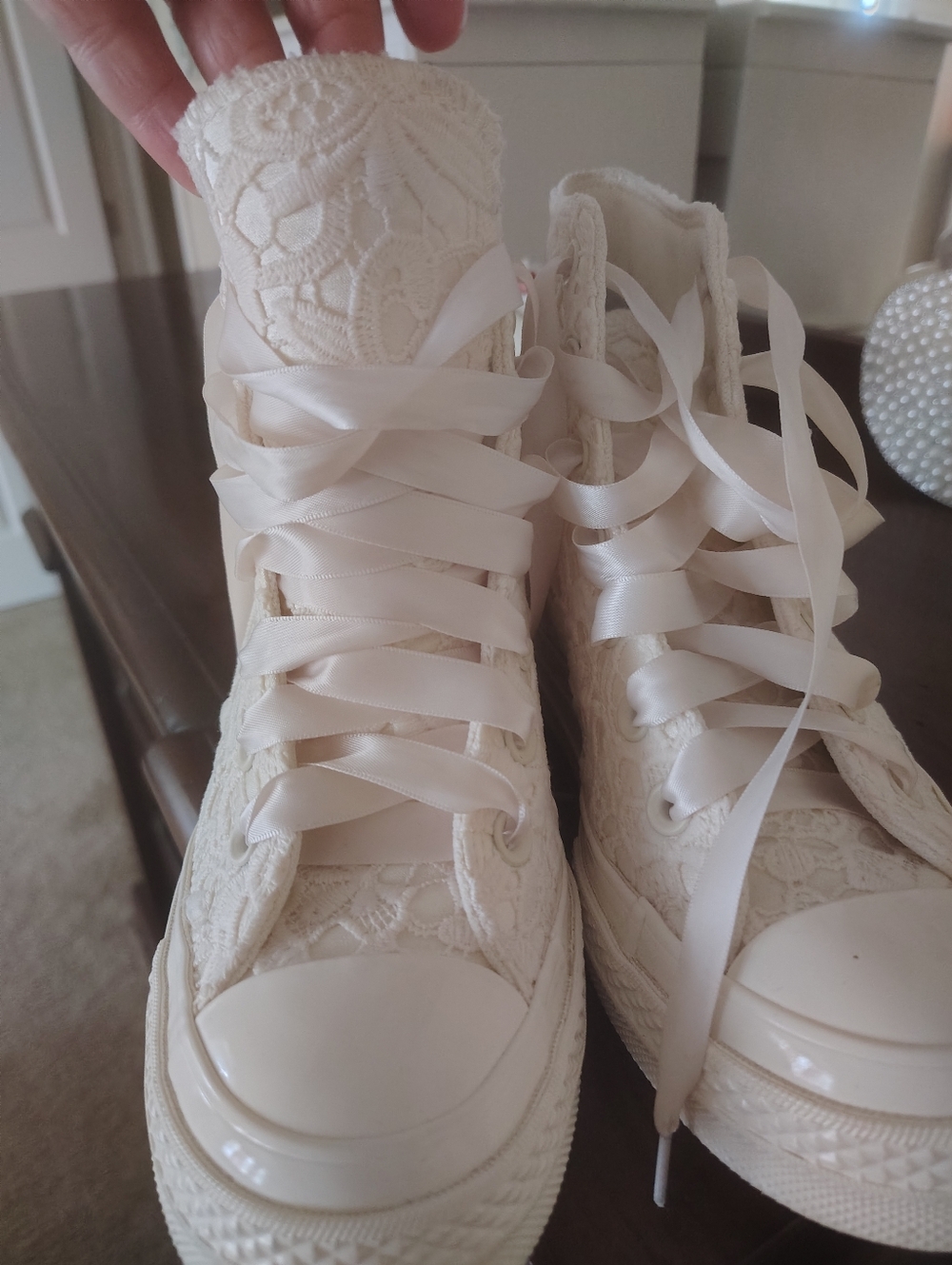 Converse Lace High-Top Sneakers for Women - Ivory